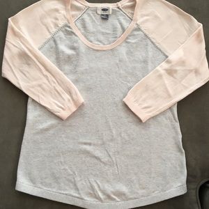 Super cute “baseball T” style sweater